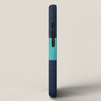 classic - navy and aqua iPhone Case Gallery Image 2