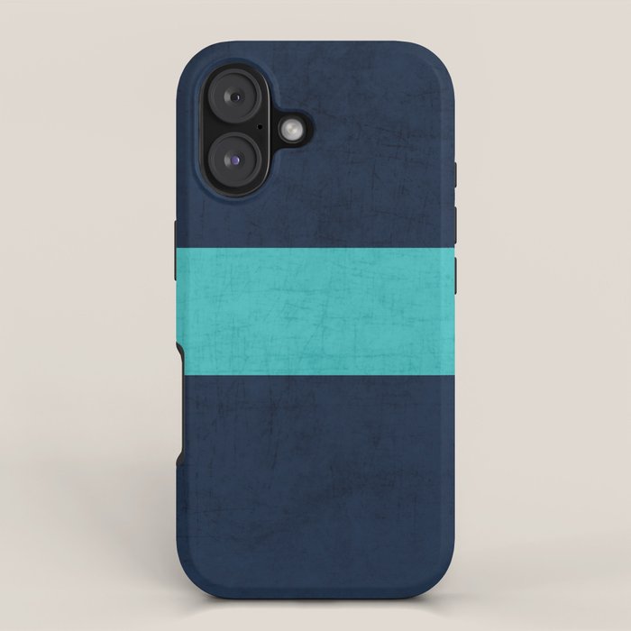 classic - navy and aqua iPhone Case Gallery Image 1