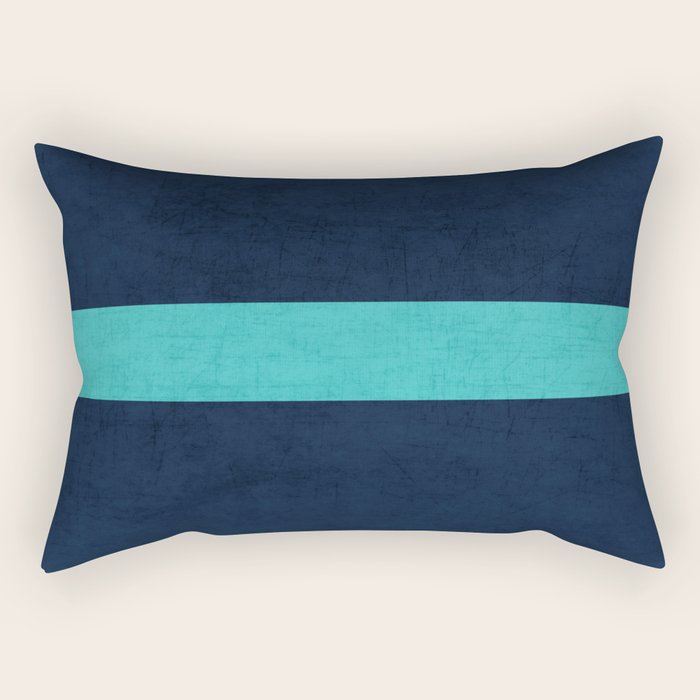 classic - navy and aqua Rectangular Pillow Gallery Image 2