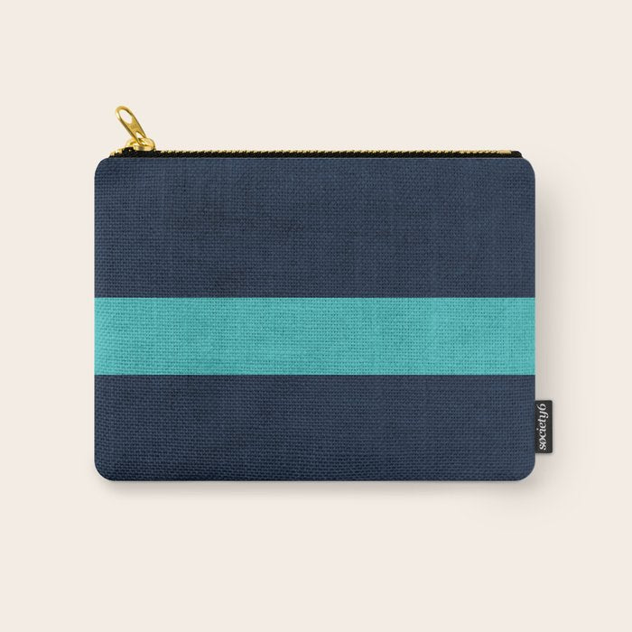 classic - navy and aqua Carry All Pouch Gallery Image 1