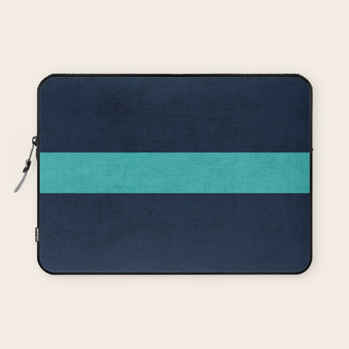 classic - navy and aqua Laptop Sleeve Gallery Image 1