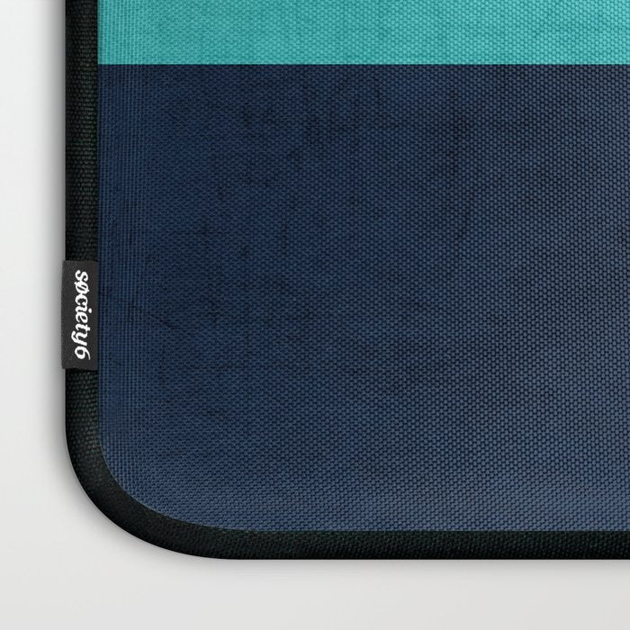 classic - navy and aqua Laptop Sleeve Gallery Image 3
