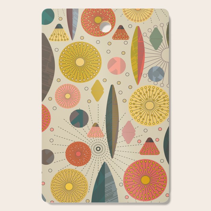 Mid Century Modern Eucalyptus with Retro Vibes Cutting Board Gallery Image 1