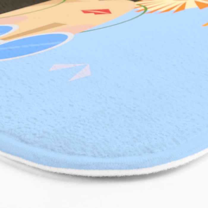 Girl with plants Bath Mat Gallery Image 3