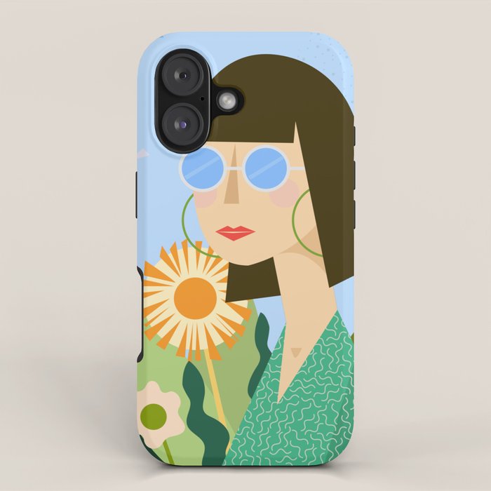 Girl with plants iPhone Case Gallery Image 1