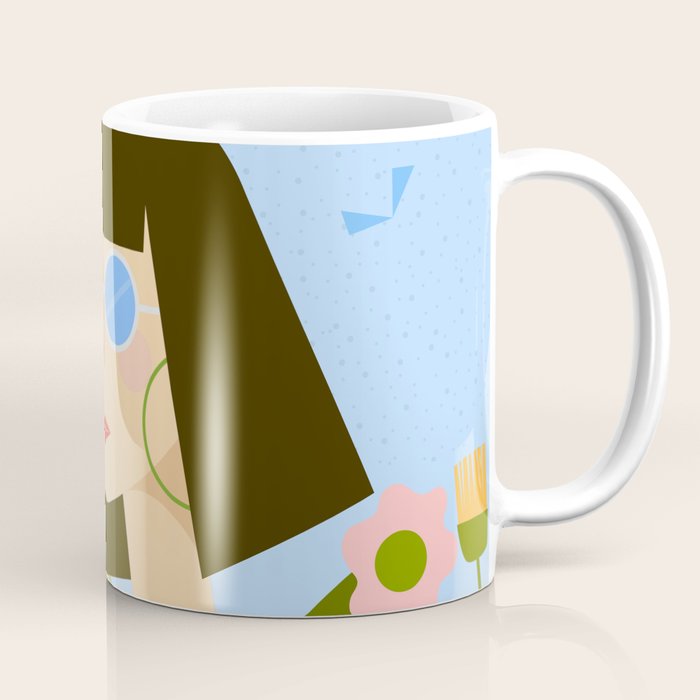 Girl with plants Coffee Mug Gallery Image 1