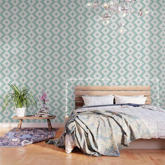 Taos - Turquoise  Wallpaper Gallery Image 3