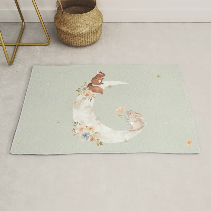 I love you to the moon and back Rug Gallery Image 1