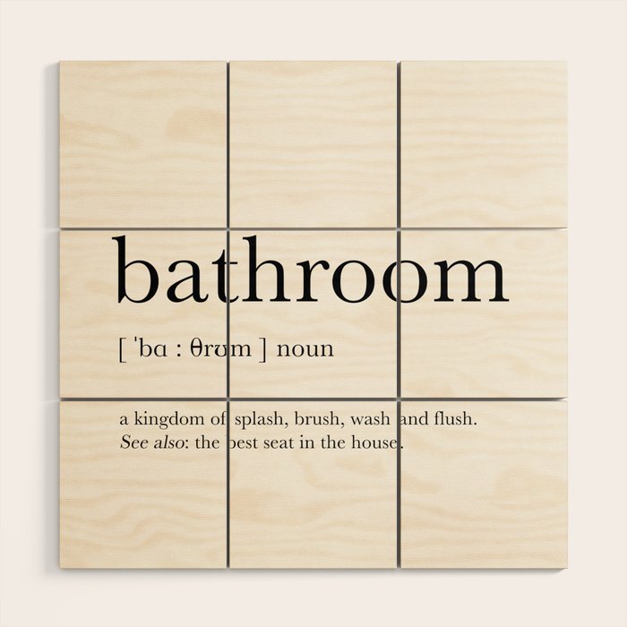 Bathroom definition Wood Wall Art Gallery Image 1