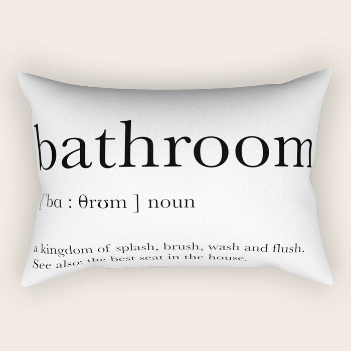 Bathroom definition Rectangular Pillow Gallery Image 2
