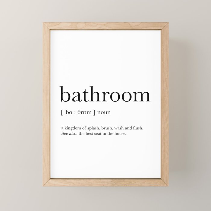 Bathroom definition Mini Art Print Gallery Image 1