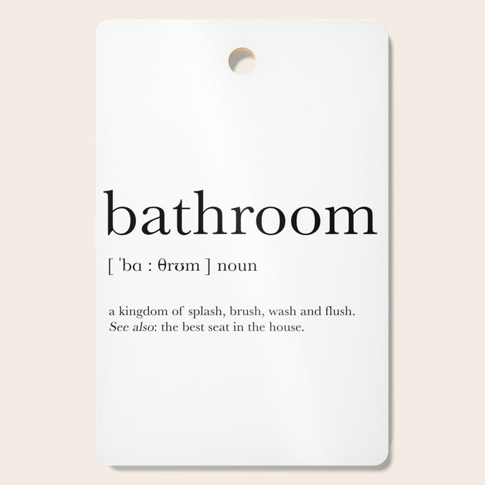 Bathroom definition Cutting Board Gallery Image 1