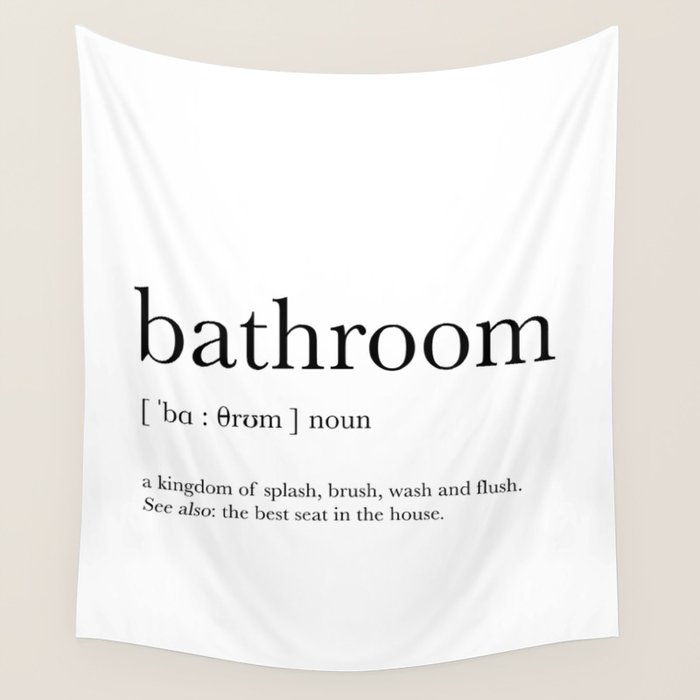 Bathroom definition Wall Tapestry Gallery Image 4
