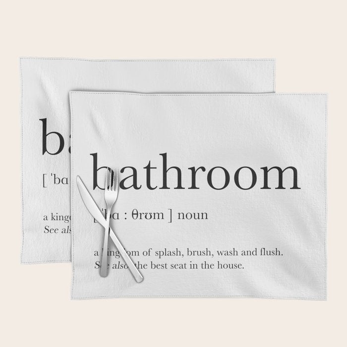 Bathroom definition Placemat Gallery Image 1