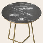 Fishing Rod Patent - Fishing Art - Black Chalkboard Side Table Gallery Image 2