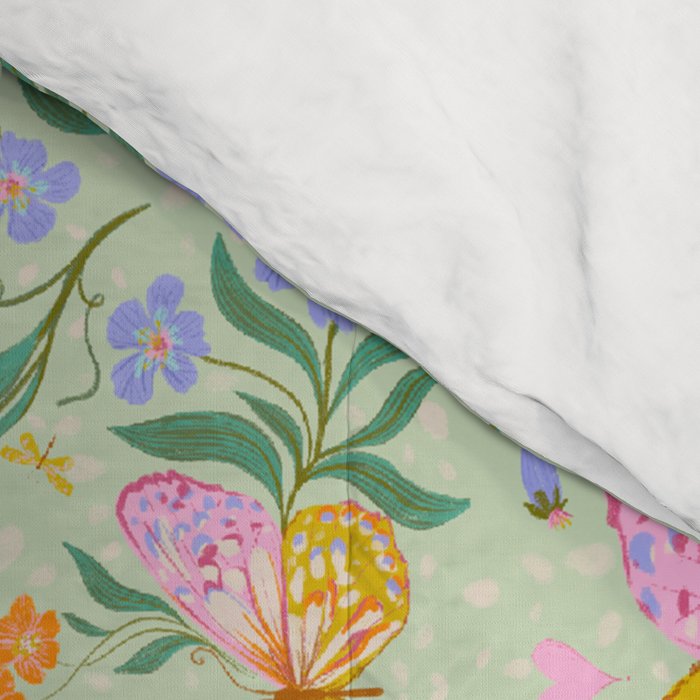 Magical butterflies garden Comforter Gallery Image 4