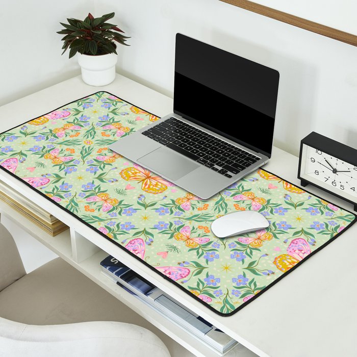 Magical butterflies garden Desk Mat Gallery Image 2