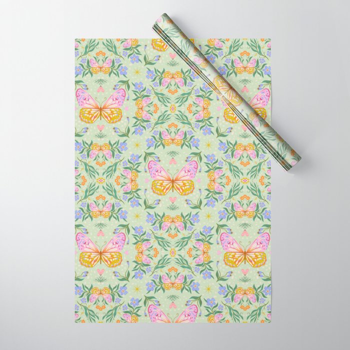 Magical butterflies garden Wrapping Paper Gallery Image 1