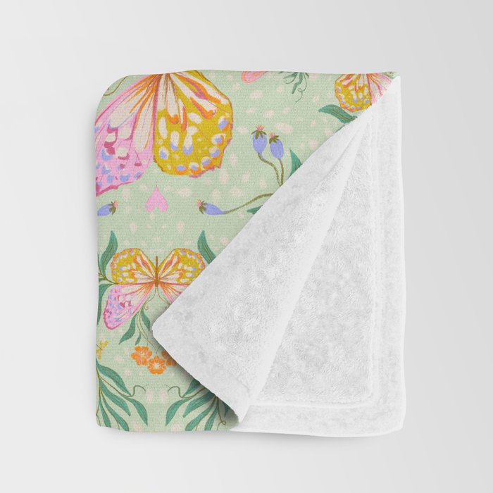 Magical butterflies garden Throw Blanket Gallery Image 3