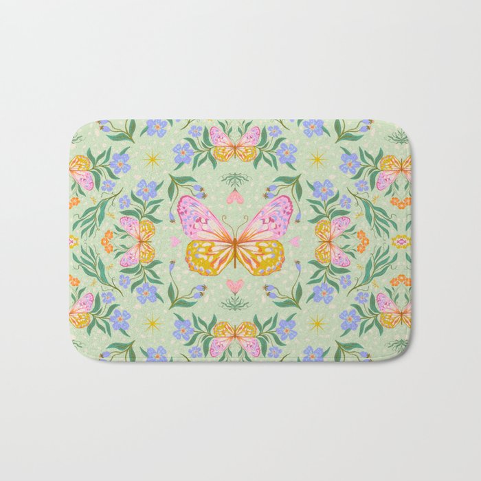 Magical butterflies garden Bath Mat Gallery Image 1