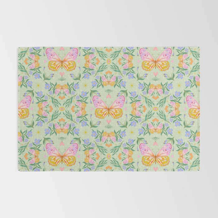 Magical butterflies garden Rug Gallery Image 2