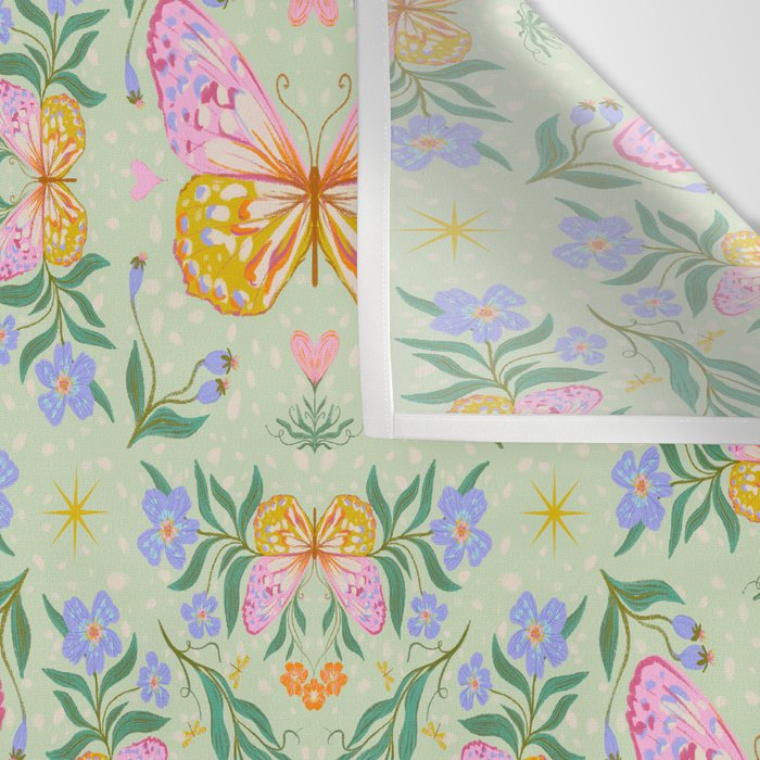 Magical butterflies garden Wall Tapestry Gallery Image 3