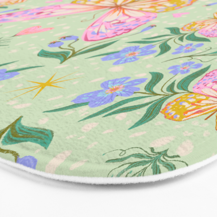 Magical butterflies garden Bath Mat Gallery Image 3