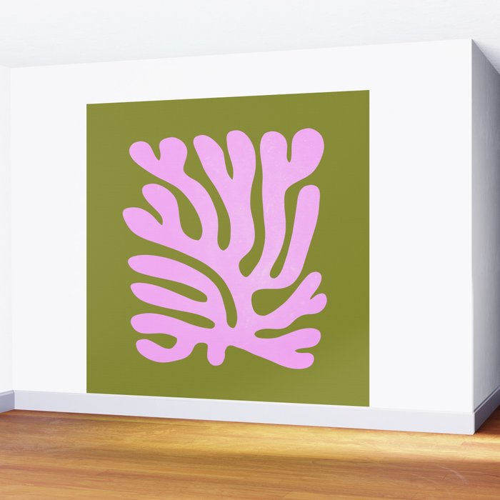 Wasabi & Lavender: Matisse Paper Cutouts 05 Wall Mural Gallery Image 2