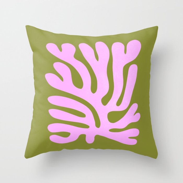 Wasabi & Lavender: Matisse Paper Cutouts 05 Throw Pillow Gallery Image 6
