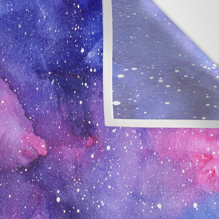 Galaxy Pattern Watercolor Wall Tapestry Gallery Image 3