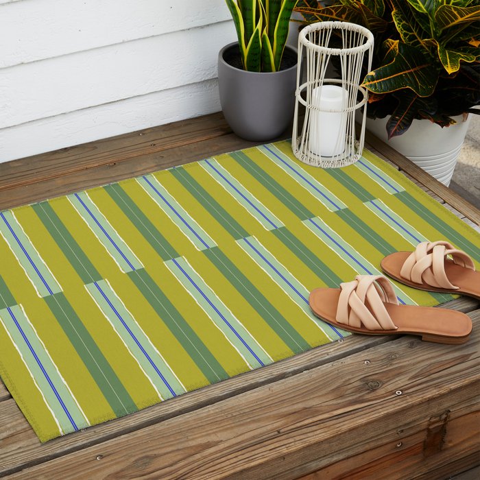 Electric Chartreuse Pistachio Sea Glass Outdoor Rug Gallery Image 2