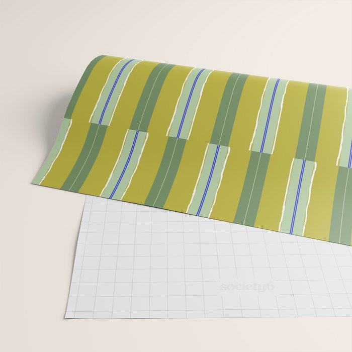 Electric Chartreuse Pistachio Sea Glass Wrapping Paper Gallery Image 2