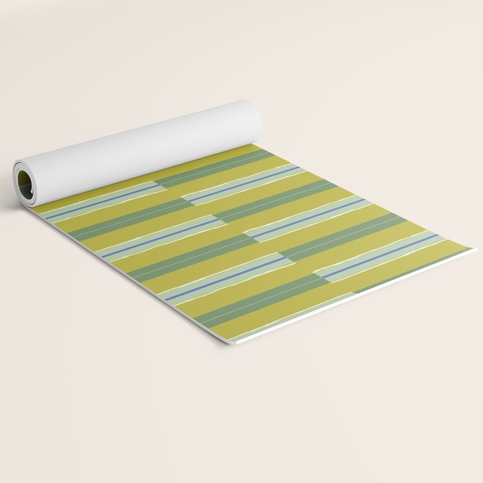 Electric Chartreuse Pistachio Sea Glass Yoga Mat Gallery Image 2
