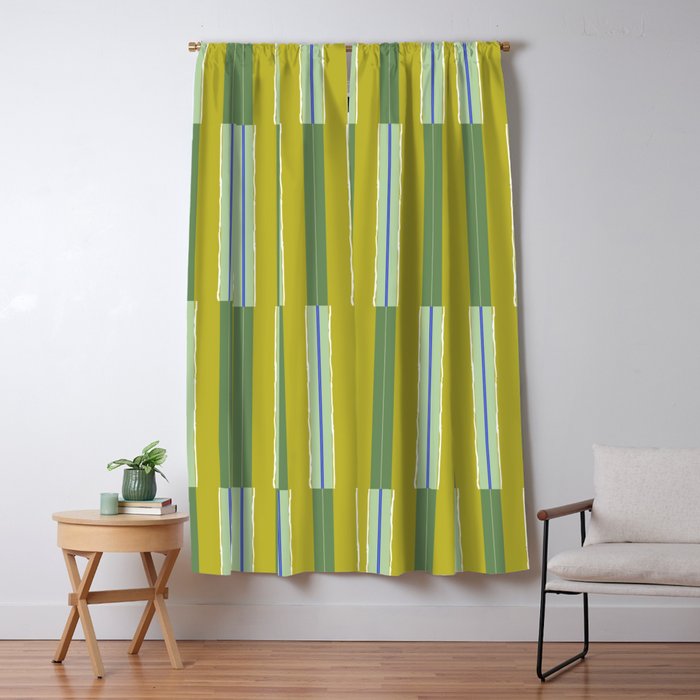 Electric Chartreuse Pistachio Sea Glass Window Curtain Gallery Image 5