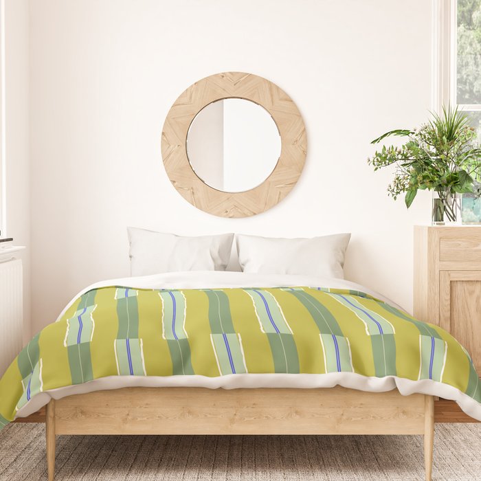 Electric Chartreuse Pistachio Sea Glass Duvet Cover Gallery Image 3