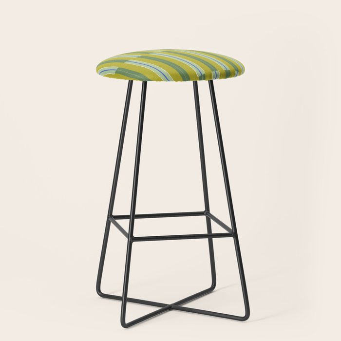 Electric Chartreuse Pistachio Sea Glass Stool Gallery Image 1