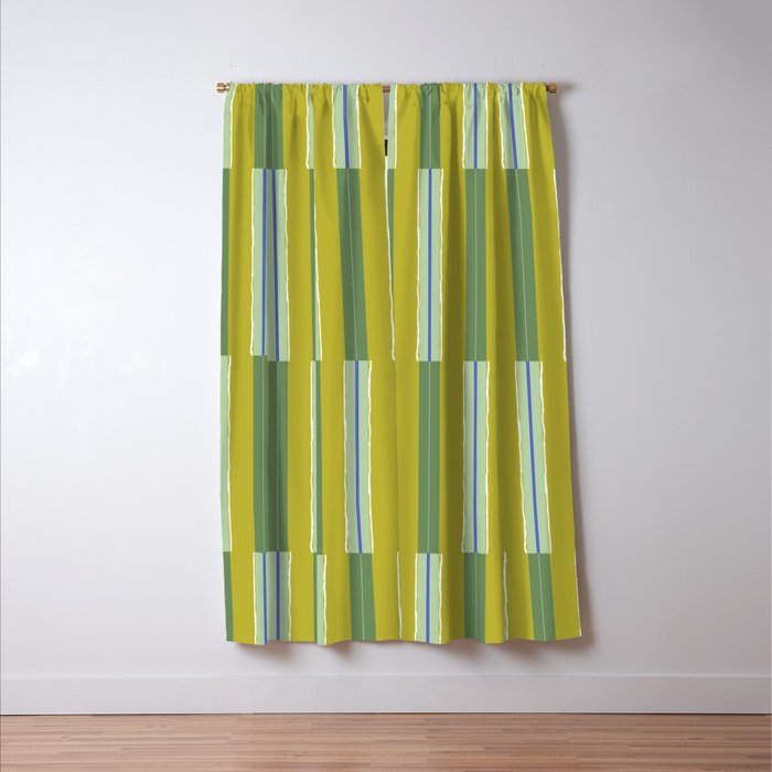 Electric Chartreuse Pistachio Sea Glass Window Curtain Gallery Image 3