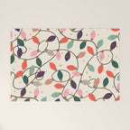Whimsical Festive String Lights Seamless Pattern Welcome Mat Gallery Image 1