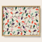 Whimsical Festive String Lights Seamless Pattern Serving Tray Gallery Image 1