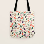 Whimsical Festive String Lights Seamless Pattern Tote Bag Gallery Image 1