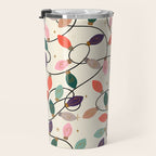 Whimsical Festive String Lights Seamless Pattern Travel Mug Gallery Image 3