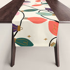 Whimsical Festive String Lights Seamless Pattern Table Runner Gallery Image 1