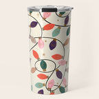 Whimsical Festive String Lights Seamless Pattern Travel Mug Gallery Image 1