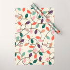Whimsical Festive String Lights Seamless Pattern Wrapping Paper Gallery Image 1