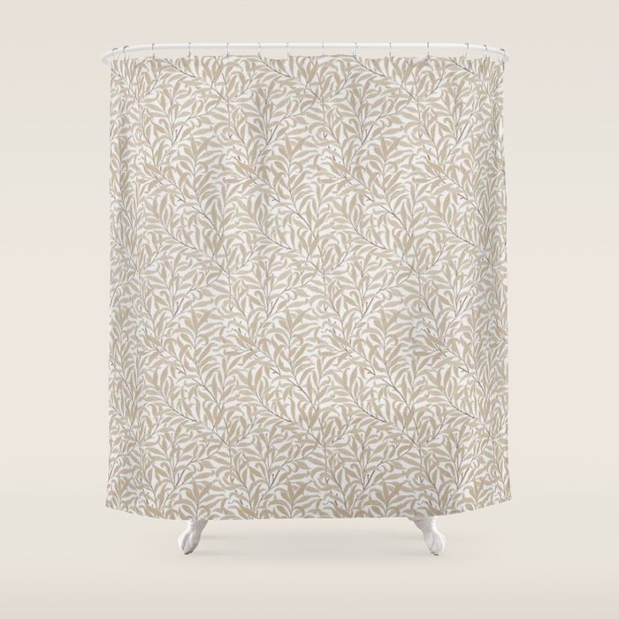 William Morris Pure Willow Bough Wheat Pattern Shower Curtain Gallery Image 1