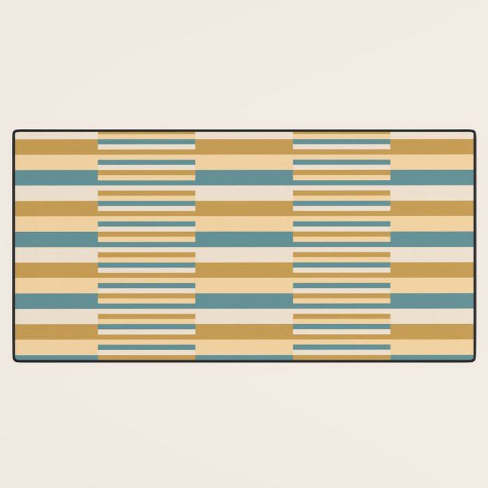 Mixed Stripes Pattern XVII Retro Nautical Desk Mat Gallery Image 3
