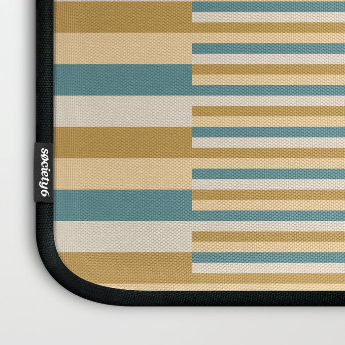 Mixed Stripes Pattern XVII Retro Nautical Laptop Sleeve Gallery Image 3
