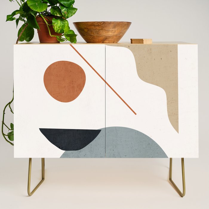 Abstract Minimal Shapes 29 Credenza Gallery Image 1