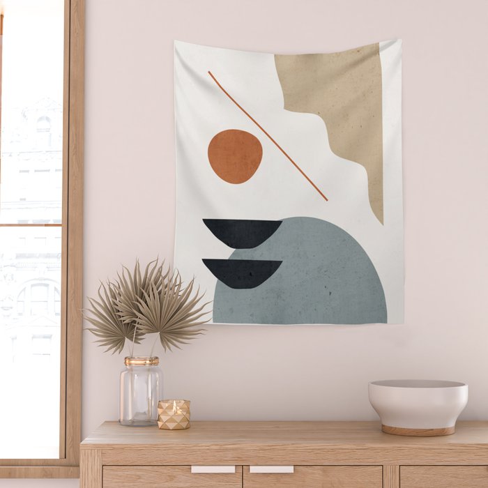 Abstract Minimal Shapes 29 Wall Tapestry Gallery Image 2