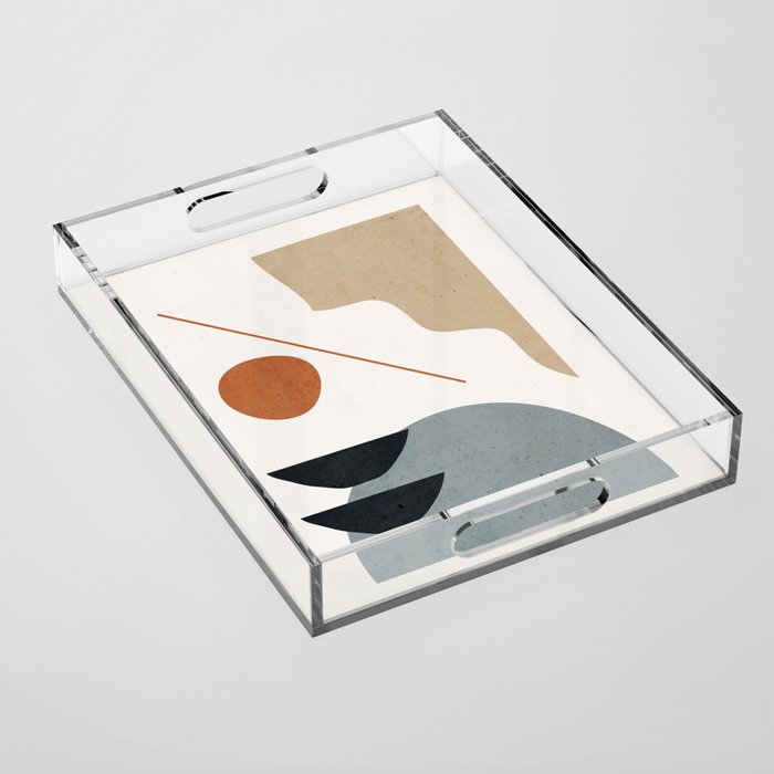 Abstract Minimal Shapes 29 Acrylic Tray Gallery Image 1